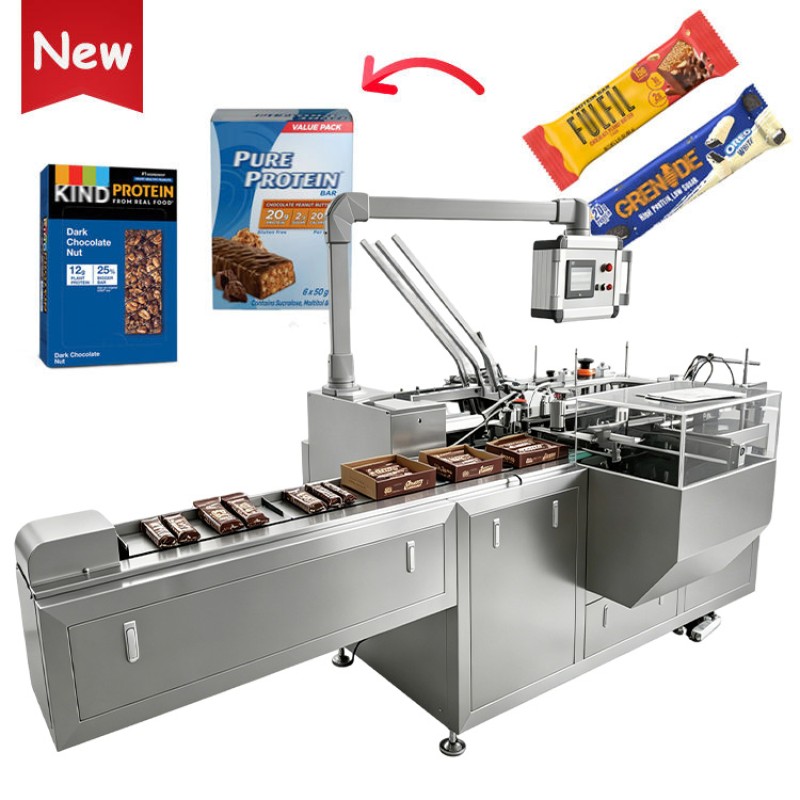 Dession Automatic Protein Bars and Energy Bars Cartoning Packing Machine &mdash; High-Speed Horizontal Cartoner