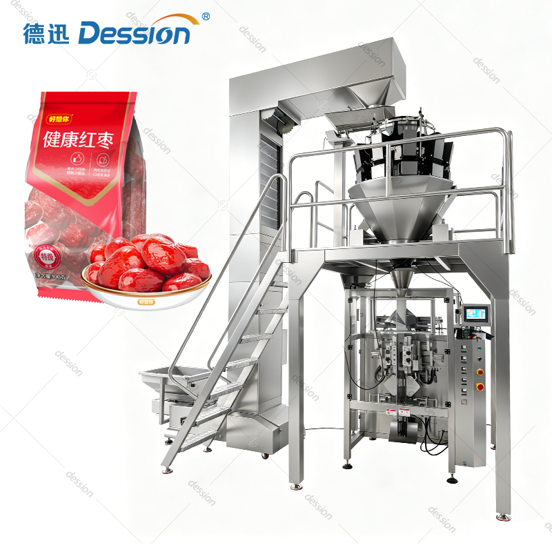 Automatic VFFS Dates Packaging Machine with Anti-Sticking Weigher | Dession