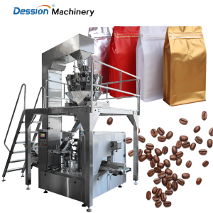 Automatic eight-station coffee bean bagging machine, coffee bean rotary packaging machine