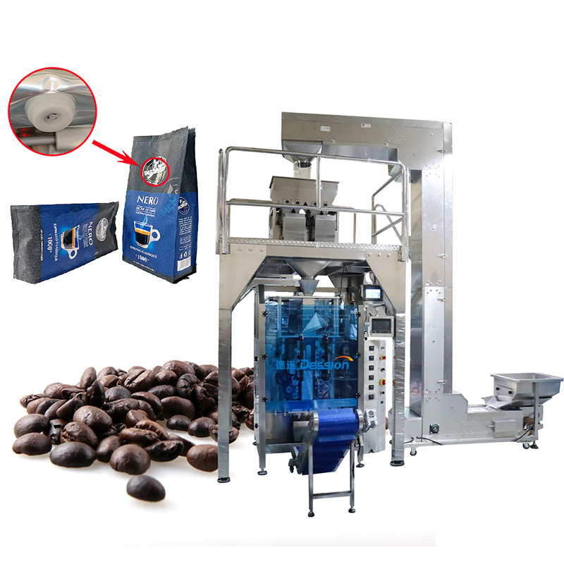 Automatic Coffee Beans Gusset Pouch Packing Machine With Exhaust Valve