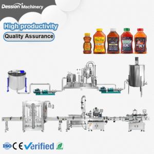 Bottled honey processing and filling line