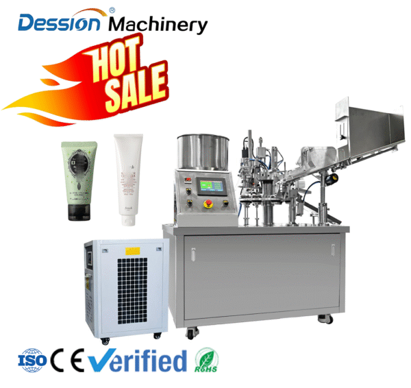 Automatic sealing filling and packaging machine for scrub, makeup remover, hand cream, body lotion and sunscreen