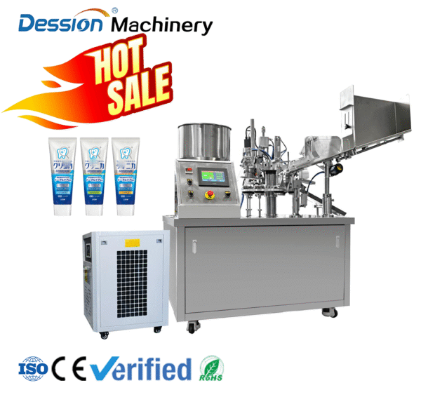 Automatic sealing, filling and packaging machine for ointment/cosmetics/hair mask hoses