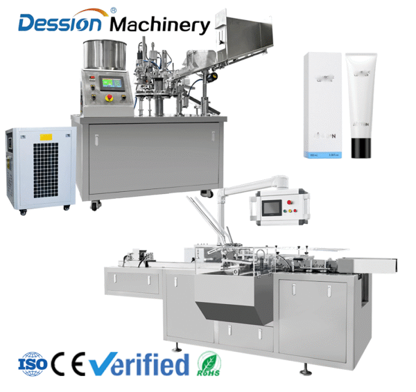 Hair mask/hand cream/face cream tube packaging automatic sealing filling packaging line