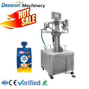 Automatic filling and capping machine for spout bag yogurt, milk and soy milk