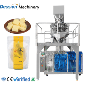 Automatic granule packaging machine for cheese, biscuits and popcorn in doypack bags
