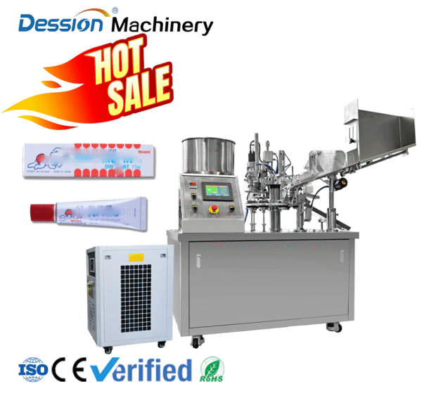 Automatic sealing filling and packaging machine for scrub, makeup remover, hand cream, body lotion and sunscreen