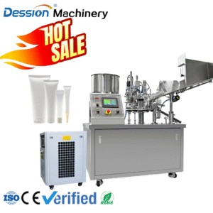 Cosmetics and skin care products tube packaging, sealing, filling and packaging machine