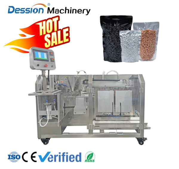 Automatic double chamber vacuum packaging machine for peanuts/lotus seeds/almonds