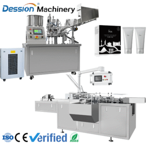 Automatic sealing, filling and packaging line for ointment/cosmetics/hair mask tubes