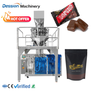Automatic Mint Candy, Coffee Candy Self-Supporting Bag Zipper Pre-Made Bag Packaging Machine