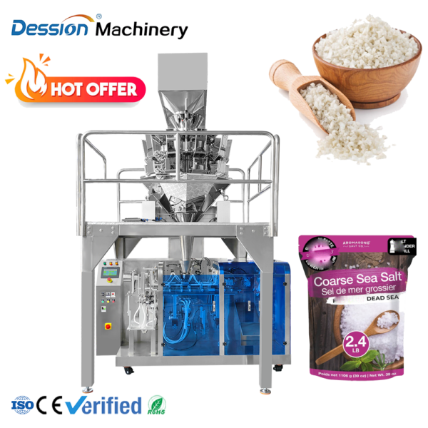 Vffs Multi-Function Packing Machine for Small Business Packaging Salt Bags 10kg 5kg 2kg Sugar Salt Packing Machine