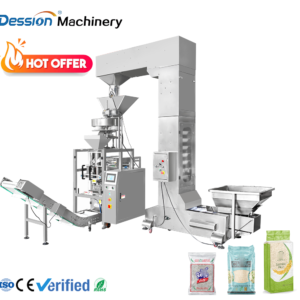 Industrial Automatic Weighing Bagging Granule Packaging Machine, Suitable for Packaging Rice, Barley and Oatmeal